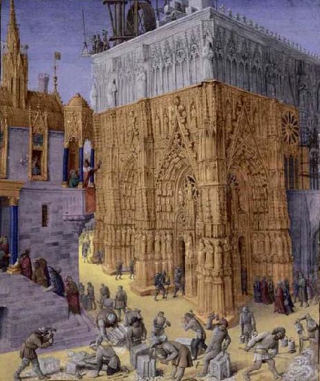 Jean Fouquet Construction of the Temple of Jerusalem Spain oil painting art